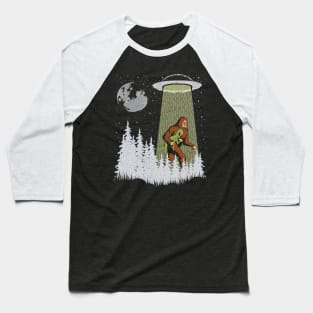 Funny Bigfoot And Alien Eating Tacos! Sasquatch Ufo Baseball T-Shirt